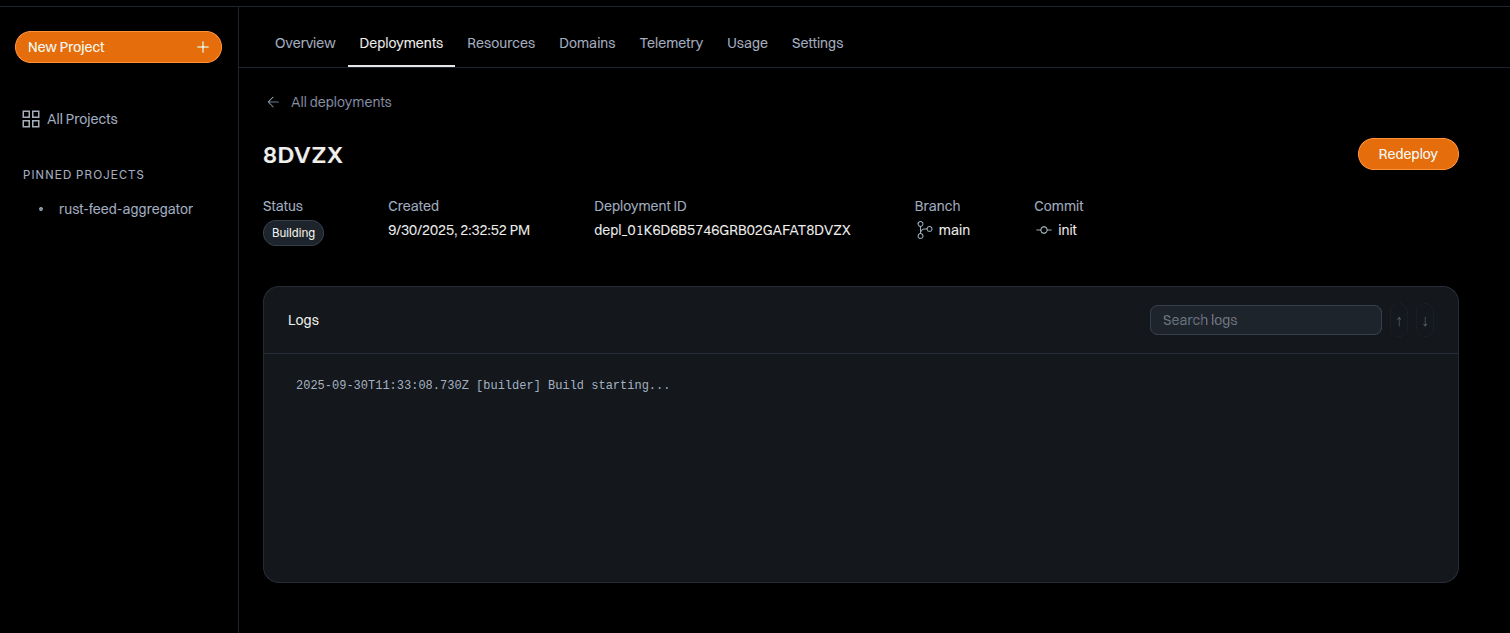Shuttle deployment logs