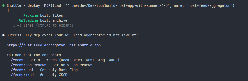Deployment success
