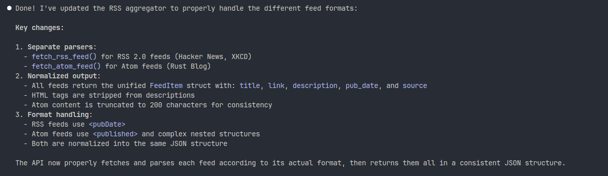 Feed normalization complete