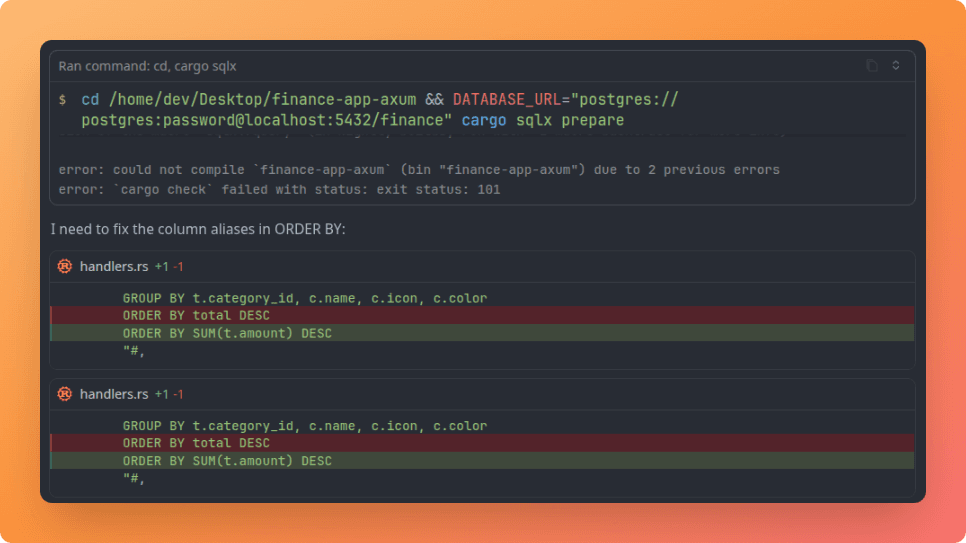 Opus debugging the build process
