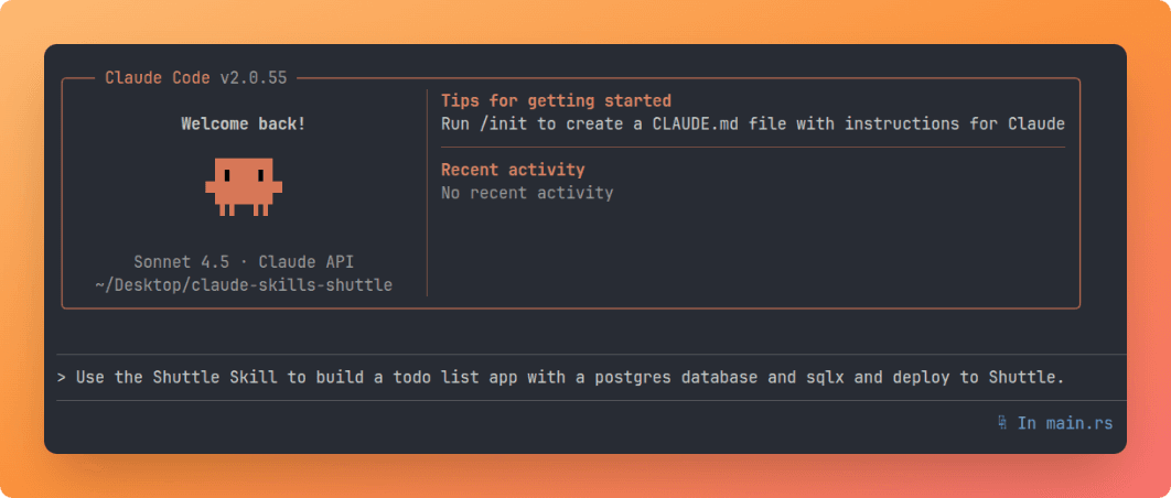Prompting Claude to build and deploy a Shuttle app