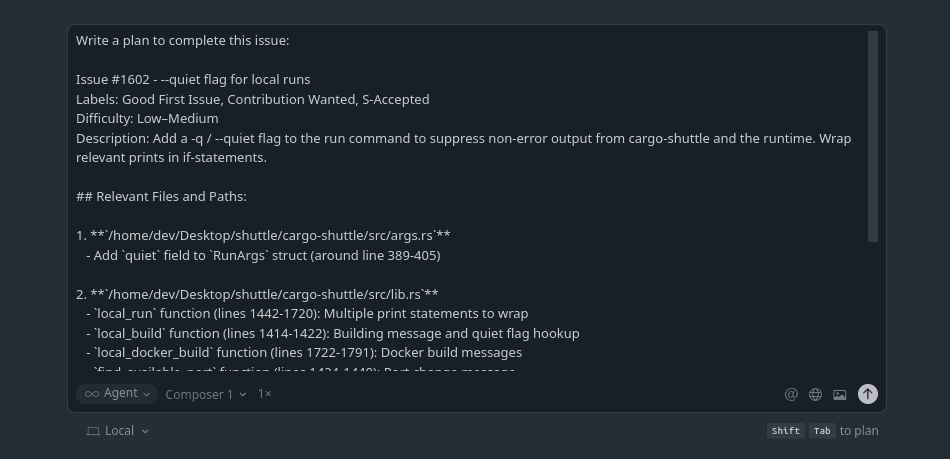 Composer planning prompt