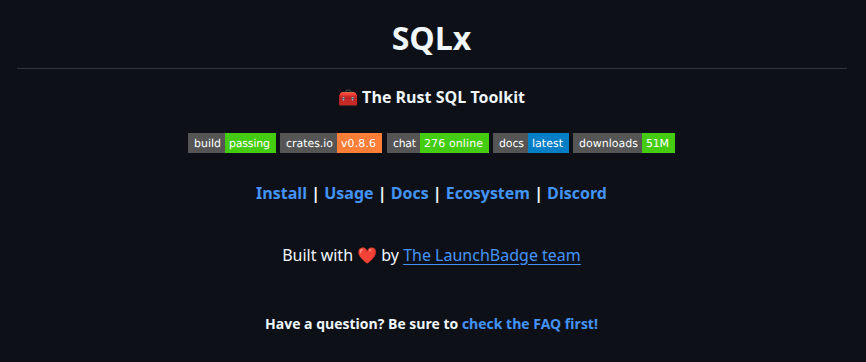 SQLx GitHub repository