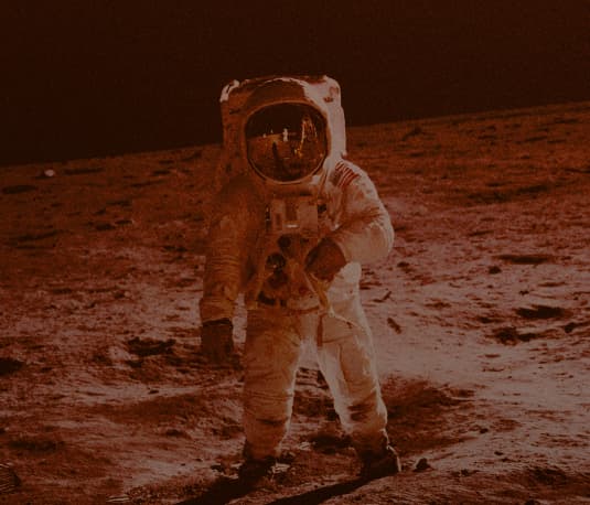 Astronaut on the moon