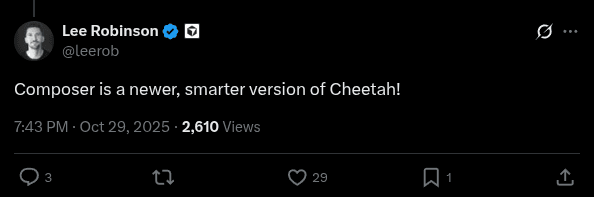 Click to expand image Composer is the Cheetah model