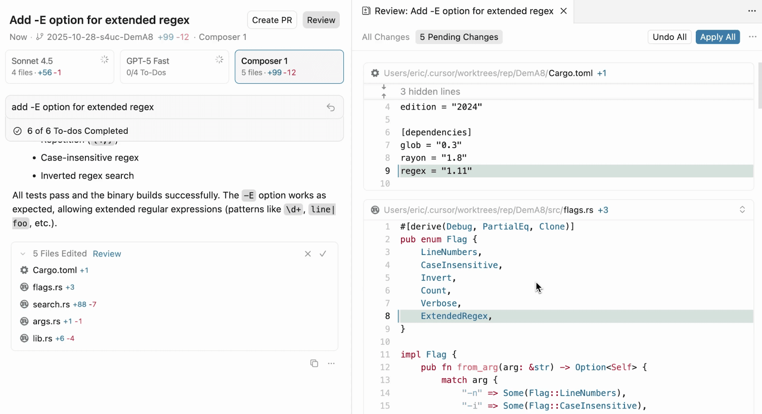 Click to expand image Review changes view