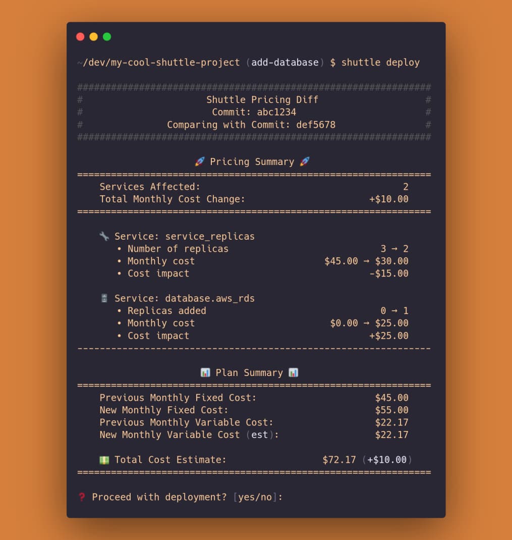 Click to expand image Understand your pricing diff from the comfort of your terminal