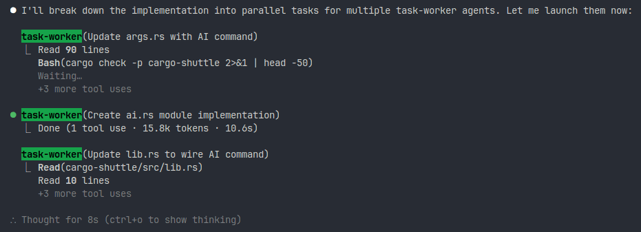 Click to expand image Multiple agents running in parallel