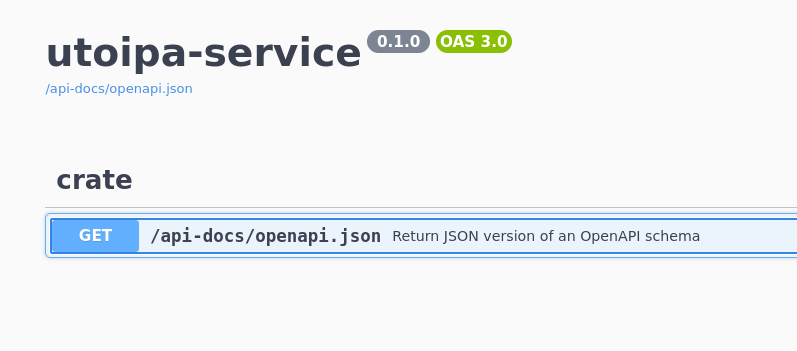 Swagger UI tab unexpanded