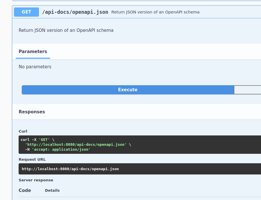Swagger UI tab expanded
