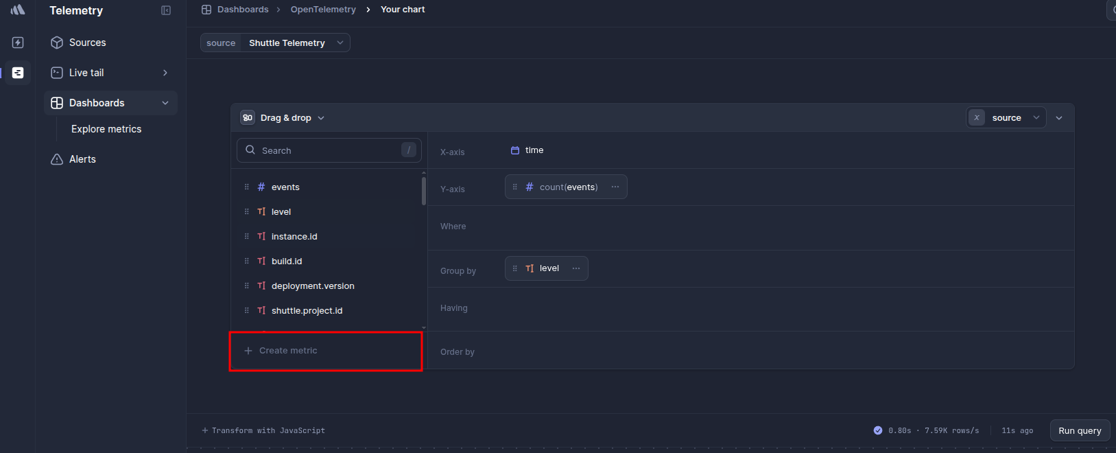 BetterStack Create Metric