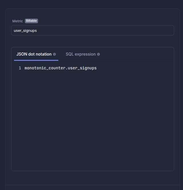 BetterStack User Signups Metric