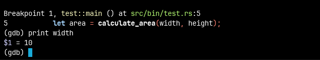 Rust-GDB Print